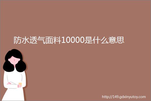 防水透气面料10000是什么意思