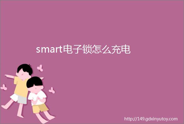 smart电子锁怎么充电