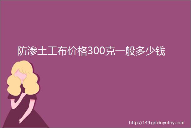 防渗土工布价格300克一般多少钱