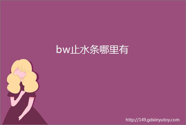 bw止水条哪里有