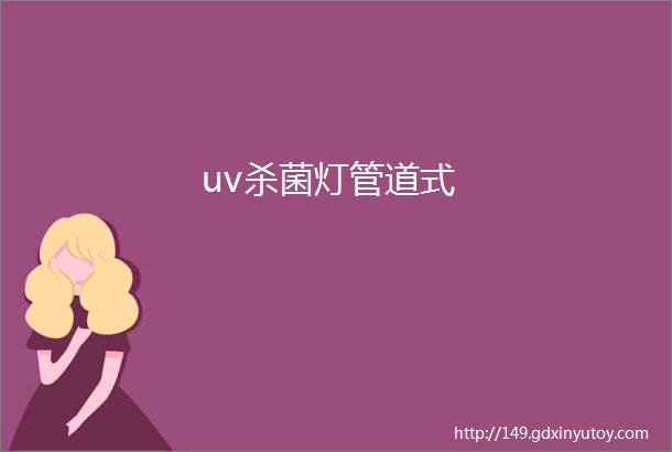 uv杀菌灯管道式