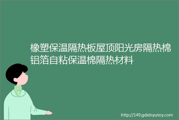 橡塑保温隔热板屋顶阳光房隔热棉铝箔自粘保温棉隔热材料