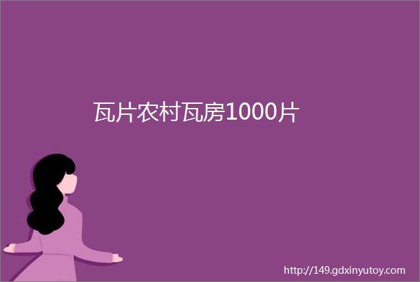 瓦片农村瓦房1000片