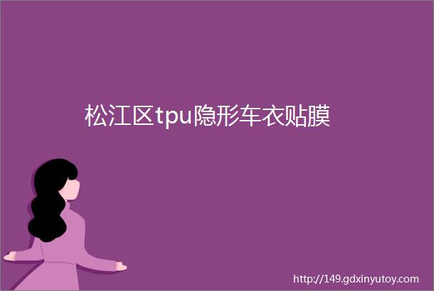 松江区tpu隐形车衣贴膜