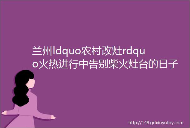 兰州ldquo农村改灶rdquo火热进行中告别柴火灶台的日子不远了吗