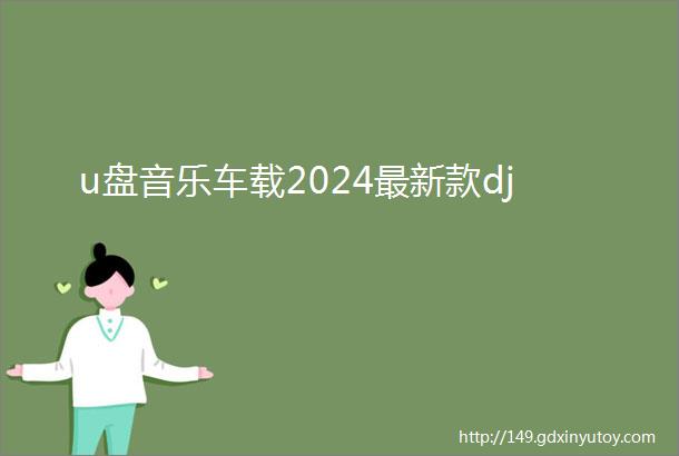 u盘音乐车载2024最新款dj