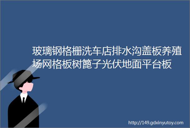 玻璃钢格栅洗车店排水沟盖板养殖场网格板树篦子光伏地面平台板