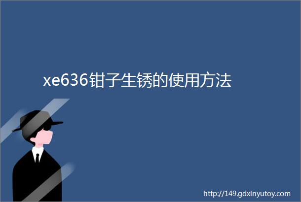 xe636钳子生锈的使用方法