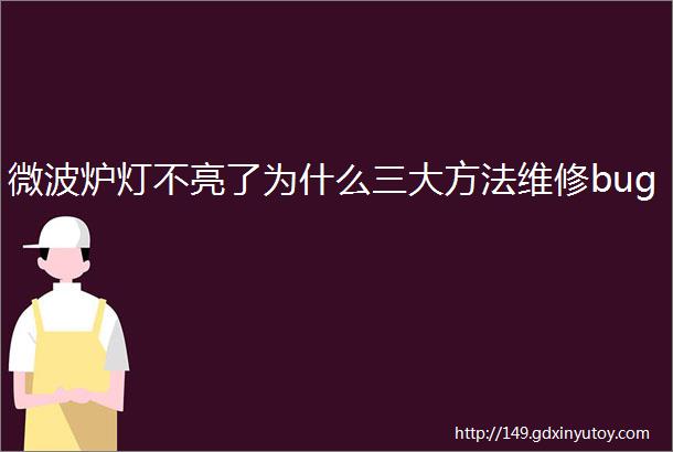 微波炉灯不亮了为什么三大方法维修bug