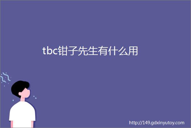 tbc钳子先生有什么用