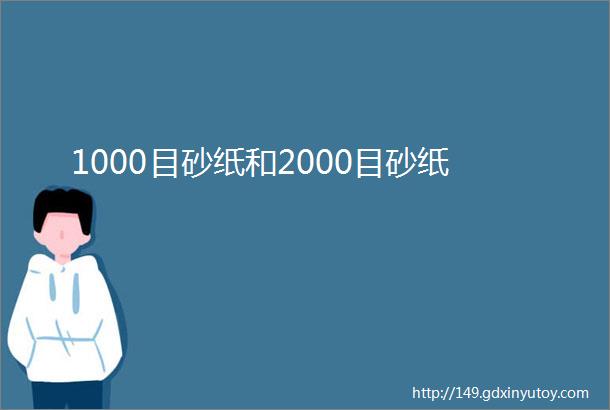 1000目砂纸和2000目砂纸