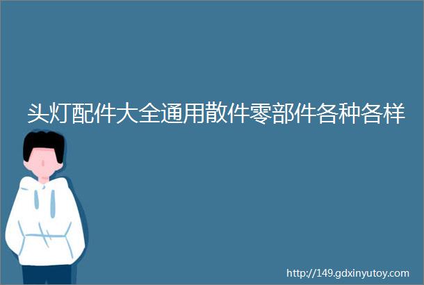 头灯配件大全通用散件零部件各种各样