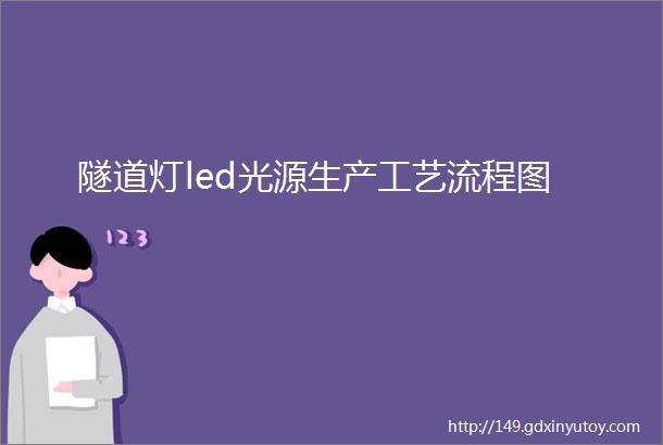 隧道灯led光源生产工艺流程图