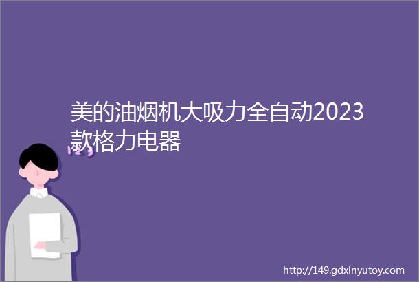 美的油烟机大吸力全自动2023款格力电器