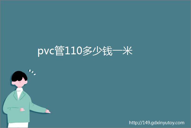 pvc管110多少钱一米